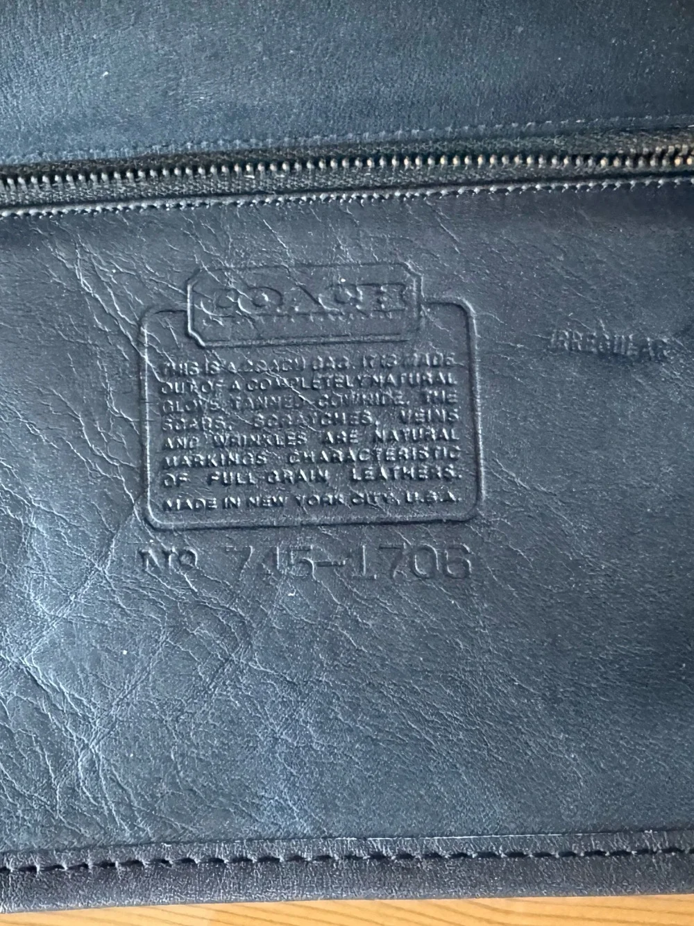 Vintage Coach Envelope Clutch, 9810, Navy